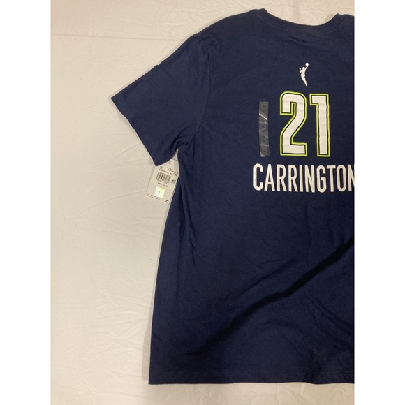 Dallas Wings #21 DiJonai Carrington Nike Explorer Edition T-Shirt Navy Blue - XL - Picture 6 of 10